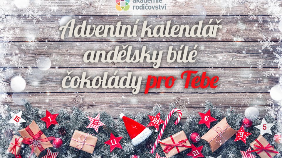 Adventní kalendář andělsky bílé čokolády pro Tebe
